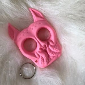 Safety dog keychain pit bull